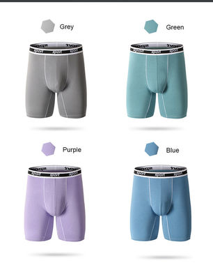 Men'S Fitness Sportswear Modal Boxer Briefs Cotton Lengthened Legs Fat Guy Square Underwear